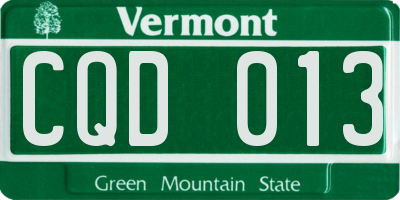 VT license plate CQD013