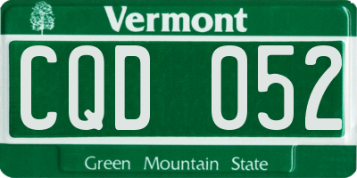 VT license plate CQD052