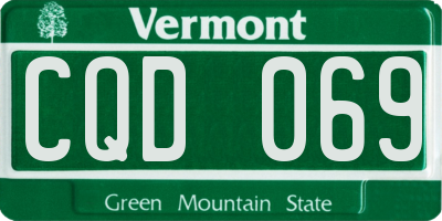 VT license plate CQD069