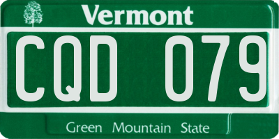 VT license plate CQD079