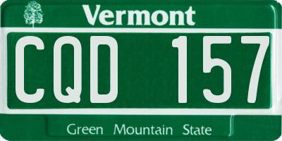 VT license plate CQD157
