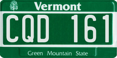 VT license plate CQD161