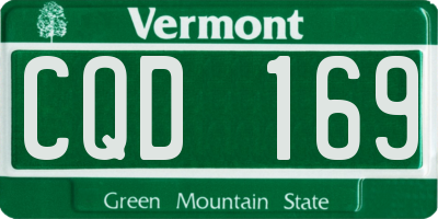 VT license plate CQD169