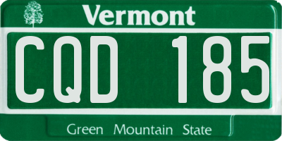 VT license plate CQD185