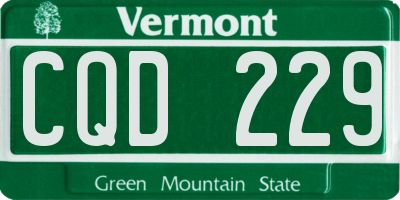 VT license plate CQD229