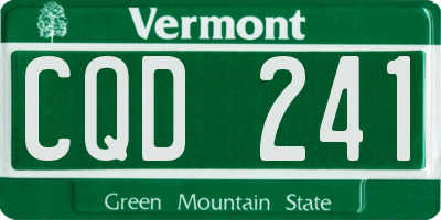 VT license plate CQD241