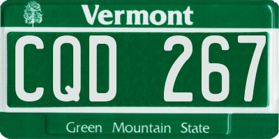VT license plate CQD267