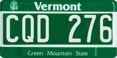 VT license plate CQD276