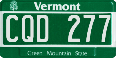 VT license plate CQD277