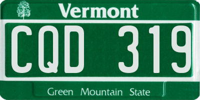 VT license plate CQD319