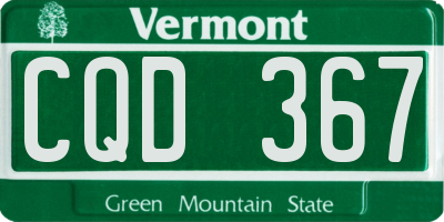 VT license plate CQD367
