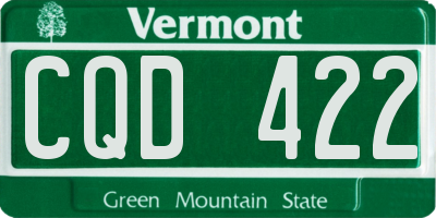 VT license plate CQD422