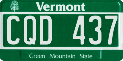 VT license plate CQD437