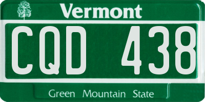VT license plate CQD438