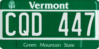 VT license plate CQD447