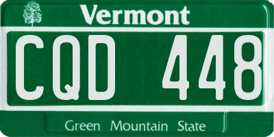 VT license plate CQD448