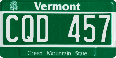 VT license plate CQD457