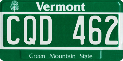 VT license plate CQD462