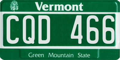 VT license plate CQD466