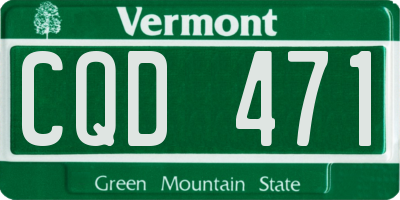 VT license plate CQD471