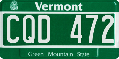 VT license plate CQD472
