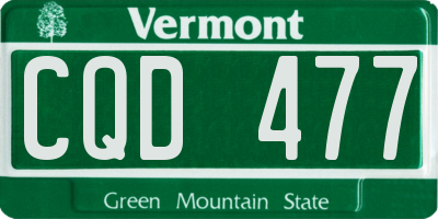 VT license plate CQD477