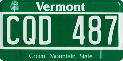 VT license plate CQD487