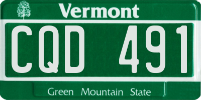 VT license plate CQD491