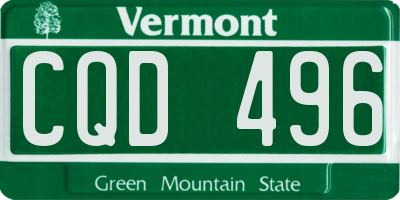 VT license plate CQD496