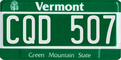 VT license plate CQD507