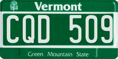 VT license plate CQD509