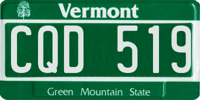 VT license plate CQD519