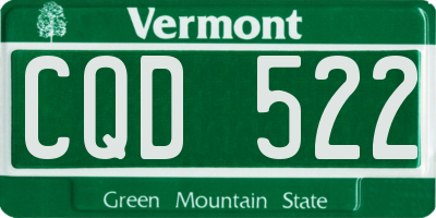 VT license plate CQD522
