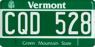 VT license plate CQD528
