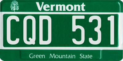 VT license plate CQD531