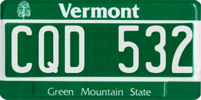 VT license plate CQD532