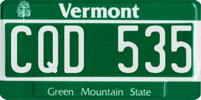 VT license plate CQD535