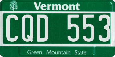 VT license plate CQD553