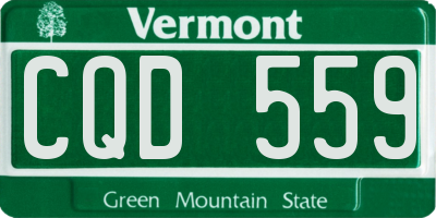 VT license plate CQD559