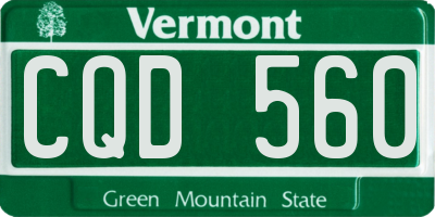 VT license plate CQD560