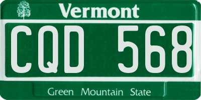 VT license plate CQD568