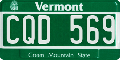 VT license plate CQD569