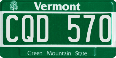 VT license plate CQD570