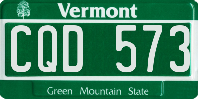 VT license plate CQD573
