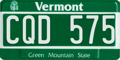 VT license plate CQD575