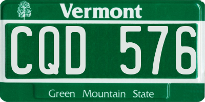VT license plate CQD576