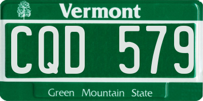 VT license plate CQD579