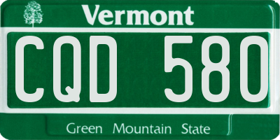 VT license plate CQD580