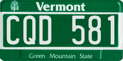 VT license plate CQD581