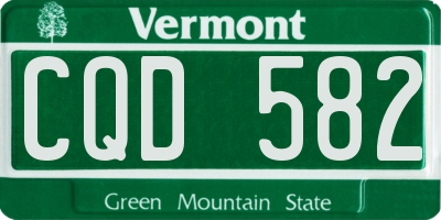 VT license plate CQD582